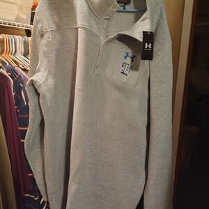 Under Armour Light Gray Henley Pullover